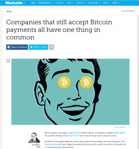 mashable bitcoin